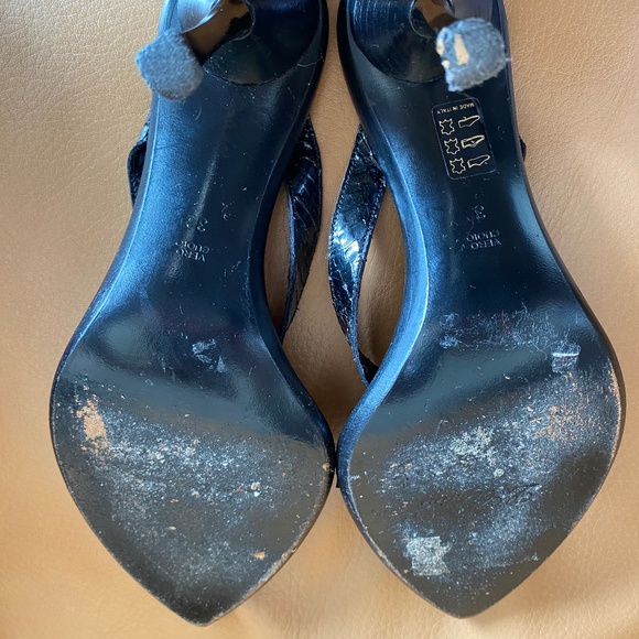 RARE LES COPAINS SNAKESKIN SANDALS - Picture 5 of 7